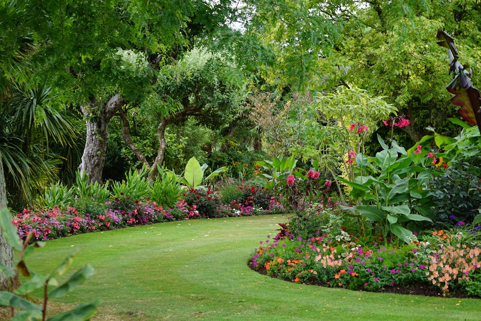 Beautifully landscaped garden with vibrant plants